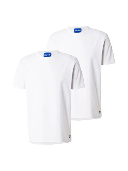 HUGO Tričko 'Naolo'  modrá / biela