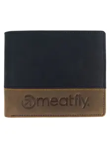 Meatfly kožená peněženka Eddie Premium Black/Oak | Černá | Velikost One Size