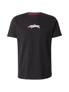 ALPHA INDUSTRIES Tričko  sivá / čierna / biela