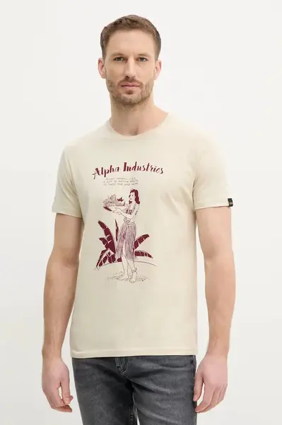 Bavlněné tričko Alpha Industries Alpha Hawaii T