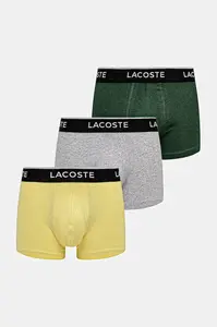 Lacoste  priliehavé boxerky pánske bavlnené s elastanom 3-pak