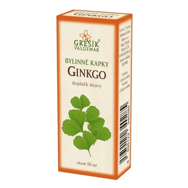 GREŠÍK Ginkgo bylinné kvapky 50 ml
