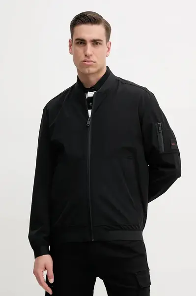 Bomber bunda BOSS Orange černá barva, přechodná, 50537058