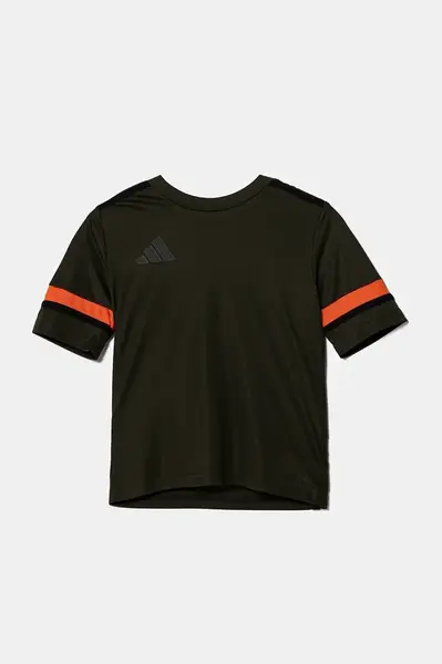 Dětské tričko adidas Performance zelená barva, s potiskem, JN7853