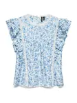 VERO MODA Blúzka 'VMBliss'  azúrová / biela