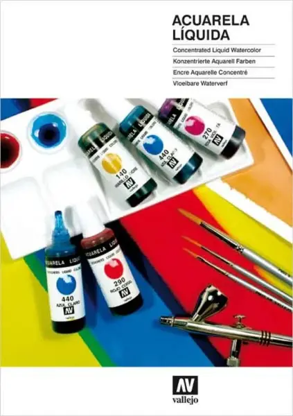 Vzorník tekutých akvarelových barev Vallejo