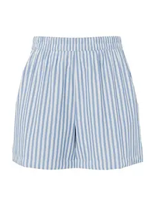 PIECES Nohavice 'PCJolly'  modrá / biela