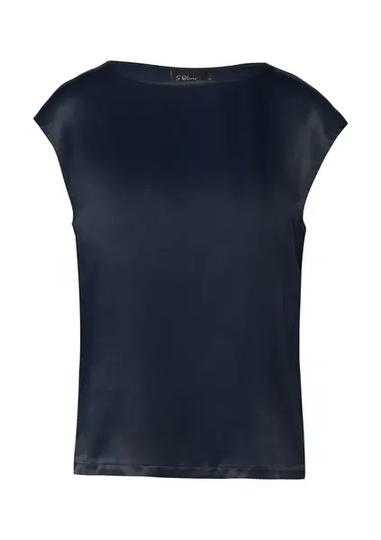 s.Oliver BLACK LABEL Tričko  námornícka modrá