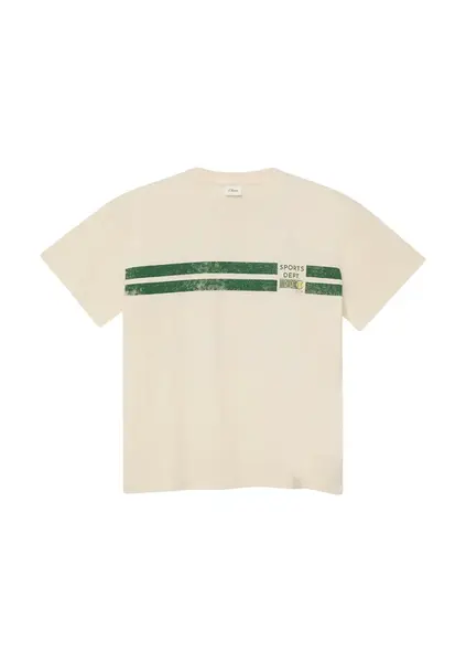 s.Oliver Tričko  krémová / zelená