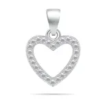 Brilio Silver Oslnivý přívěsek srdce se zirkony PT09W