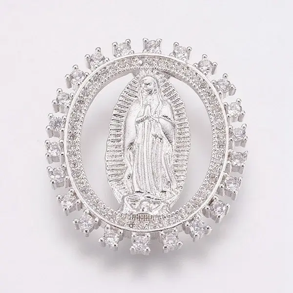 Brass Micro Pave Cubic Zirconia Pendants