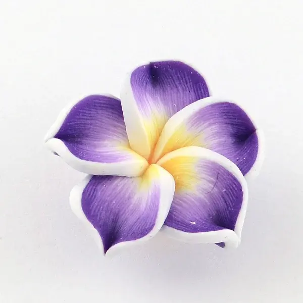 Handmade Polymer Clay 3D Flower Plumeria Beads