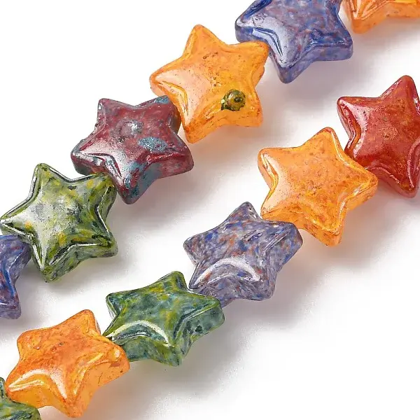 Painted Glass Beads Strands