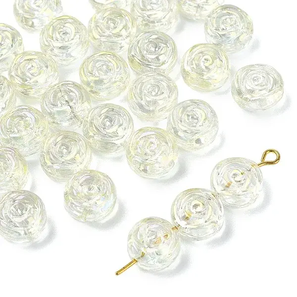 30Pcs Electroplate Glass Beads