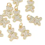 SHEGRACE Brass Clear Cubic Zirconia Charms