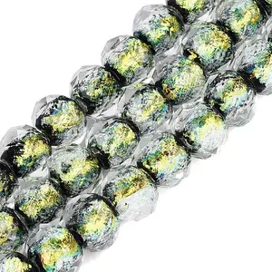 Handmade Foil Glass Lampwork Beads Strands