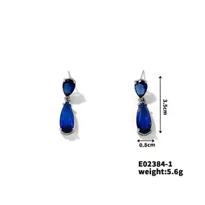 Elegant Shiny Waterdrop Stud Earrings for Women