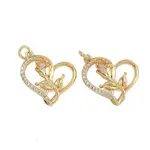 Brass Micro Pave Cubic Zirconia Pendants