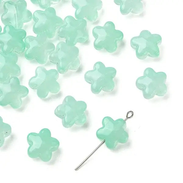 30Pcs Baking Paint Glass Beads