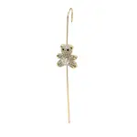 Brass Crystal Rhinestone Ear Wrap Crawler Hook Earrings for Women