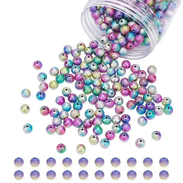 Spray Painted Acrylic Beads