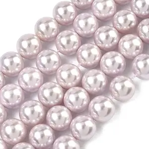 Electroplated Shell Pearl Beads Strands