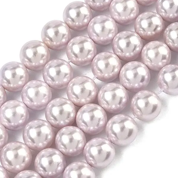 Electroplated Shell Pearl Beads Strands