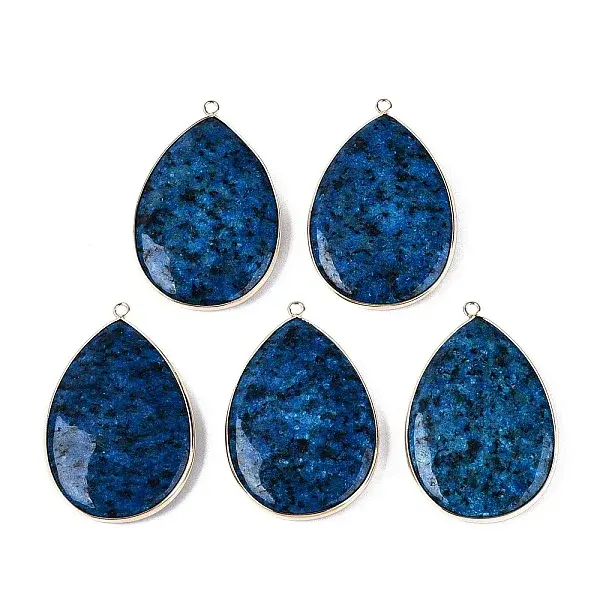 Dyed Natural Sesame Jasper/Kiwi Jasper Big Pendants