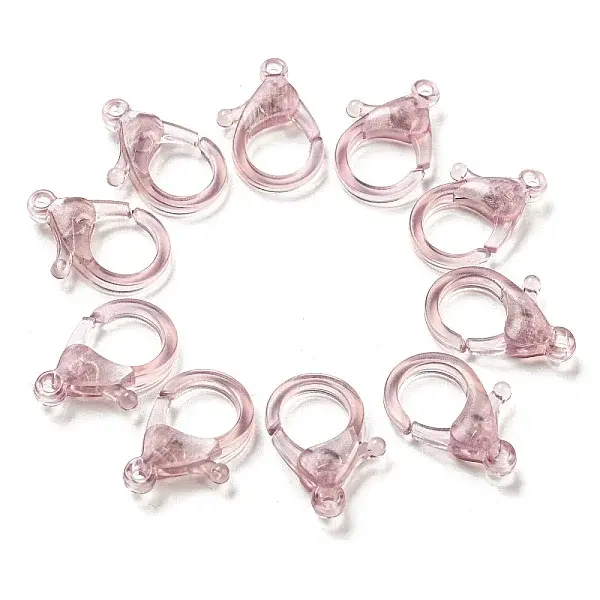 Transparent Plastic Lobster CLaw Clasps