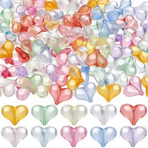 100Pcs 10 Colors Transparent Acrylic Beads