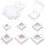 24Pcs 6 Styles Paper with PVC Candy Boxes