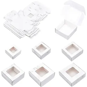 24Pcs 6 Styles Paper with PVC Candy Boxes