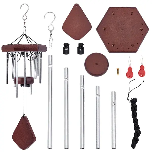 DIY Wood & Aluminium Round Tube Wind Chime Making Kits