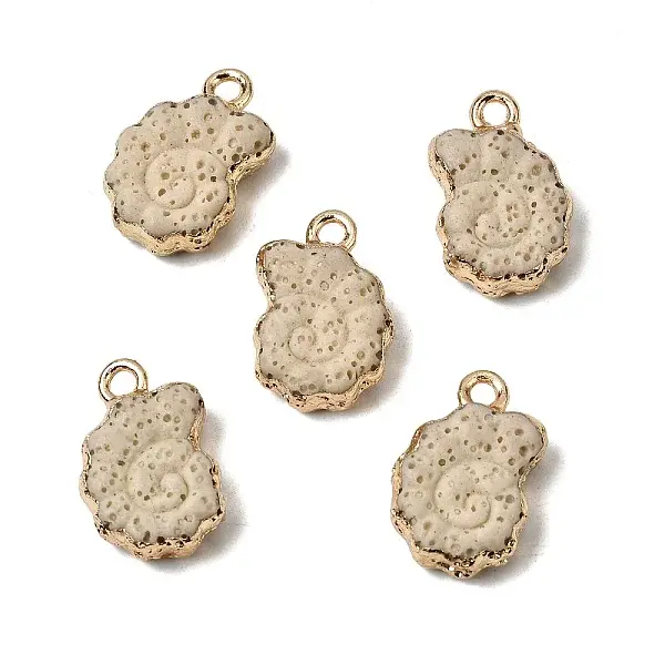 Dyed Synthetic Lava Rock Pendants