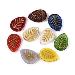 Leaf Glass Beads