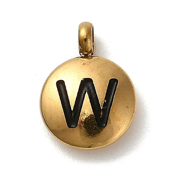 304 Stainless Steel Black Enamel Charms