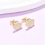 Brass Enamel Stud Earrings