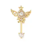 Brass Micro Pave Clear Cubic Zirconia Pendants