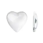 Transparent Glass Heart Cabochons