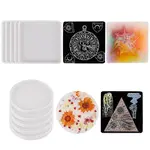 10Pcs 2 Style Coaster Silicone Molds