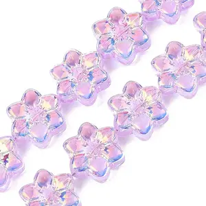 Electroplate Glass Beads Strands