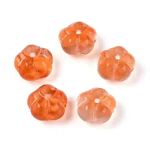 Transparent Glass Flower Beads