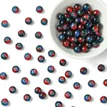 100Pcs Crackle Glass Beads