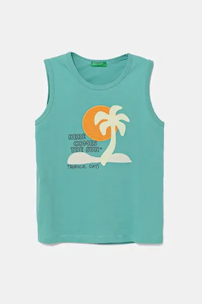 Dětský bavlněný top United Colors of Benetton