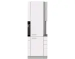 Vysoká kuchynská skriňa Bianka 40DK, 40 cm, biely lesk%