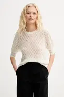 Vlněný svetr MUNTHE POPTA dámský, béžová barva, 252161925274