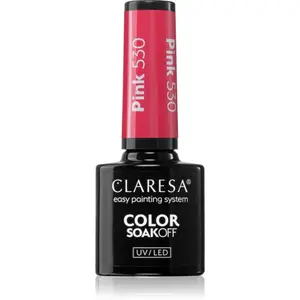 Claresa SoakOff UV/LED Color Rainbow Explosion gelový lak na nehty odstín Pink 530 5 g