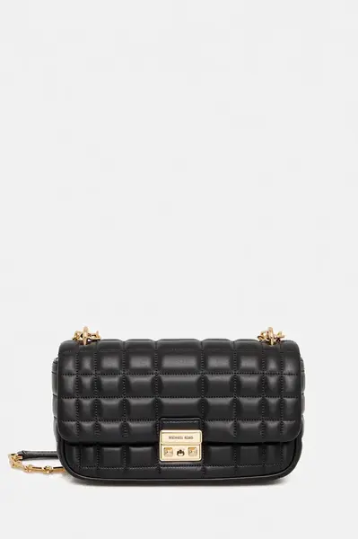 Kožená kabelka MICHAEL Michael Kors TRIBECA černá barva, 30R4G2RL7L