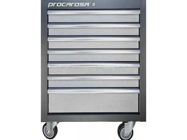 Dílenský vozík nevybavený, 7 zásuvek, pojízdný - Procarosa PROFI TGC-1307W