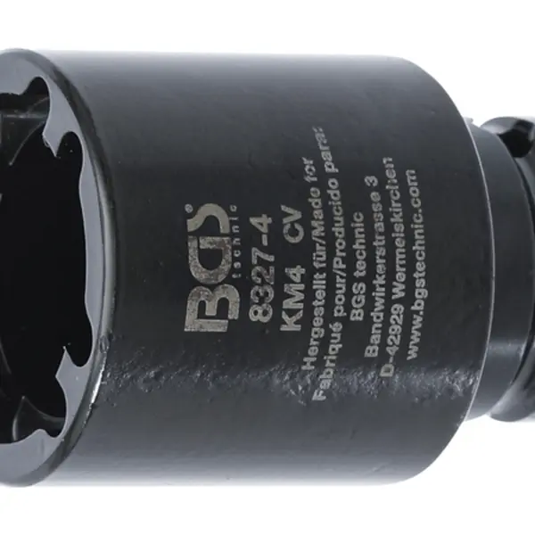 BGS Technic BGS 8327-4 Nástrčná hlavice 1/2" na matice se zářezy KM4 (vnitřní čep)